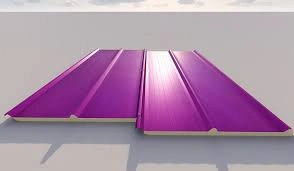 ساندویچ پانل سقفی دو ورو ورق بنفش 5 سانتی متری